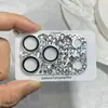 Funda protectora para cámara de Apple 17P/17PM/18P/18PM con película de lente de diamante y pedrería brillante