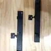 Puxador para Porta de Celeiro Jiugu Estilo Americano Aço Carbono Preto Puxador para Porta Deslizante Porta de Madeira Ferragens para Porta de Empurrar-Puxar Acessórios Puxador