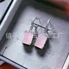 Brincos de Calcedônia Verde Imperial Incrustados com Pino de Prata 925, Brincos de Jade Incrustados com Ouro Ágata, Brincos de Joias de Jade, Suprimento para Transmissão ao Vivo