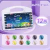 Caneta Marcadora Glitter com Ponta Macia, Caneta Marcadora Luminosa, Caneta Fluorescente, Tinta Estrela Cintilante para Pintura, Caneta Glitter de Ponta Dupla