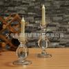 Candelabro de cristal estilo europeo, moderno, romántico y creativo, adornos decorativos para el hogar, candelabro colorido de dos piezas.
