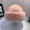 Sombrero mongol nuevo engrosado Otoño Invierno Cálido Piel sintética Sombrero de pescador moderno Estilo étnico Elegante Piel sintética de visón Sombrero versátil