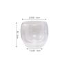 En stock Venta al por mayor Vaso de Agua de Vidrio Grueso de Borosilicato Alto Transparente Aislado Térmicamente Vaso para Bebidas Lácteas con Forma de Huevo Vidrio de Doble Capa