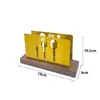 Base de Madera de Nogal Soporte para Servilletas de Acero Inoxidable Encimera de Barra de Hotel Soporte Vertical Cuadrado para Servilletas Restaurante Caja de Servilletas Comercial