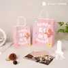 Saco de Papel Kraft Dia dos Namorados Chinês Spot Atacado Saco de Papel para Embrulho de Presente Saco para Levar Bolo Sobremesa Logo Impresso Personalizado