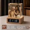 Bola de cristal creativa, luz de noche de madera maciza, lámpara ambiental de escritorio, decoración de mesita de noche, temática de mascotas gato y perro, regalo de recuerdo personalizable