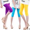 Leggings de Seda Helada Finos de Siete Puntos para Verano, Ropa Exterior para Mujer, Estilo Coreano, Elásticos, Cintura Alta, Adelgazantes, Yoga de Verano, Ajustados, Blancos