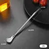 Pajilla y Colador de Acero Inoxidable, Cuchara Creativa de Doble Propósito para Mate, Pajilla con Filtro para Bebidas y Café, Cuchara para Revolver