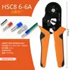 Hexágono mini terminal tubular alicate de crimpagem HSC8 6-6 Terminal Europeu multifuncional catraca crimpagem conjunto