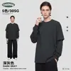 CKX Ropa de Hombre|Estilo Americano Transfronterizo Otoño Camiseta de Manga Larga de Peso Pesado 305G Falsa de Dos Piezas para Mujer Camiseta de Manga Larga para Adolescentes para Hombre