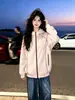 Sudadera con capucha de estilo coreano, moderna y única, para primavera/otoño, nuevo top casual con un diseño elegante, chaqueta deportiva con cremallera, holgada y transpirable
