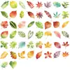 50 folhas de adesivos de folha com borda dourada para decoração DIY, adequados para álbuns de recortes, capas de celular e malas; adesivos PET transparentes