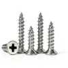 Tornillos autorroscantes de cabeza avellanada cruzada no estándar, niquelados, níquel negro, zinc blanco, zinc azul, recubiertos de negro, acero inoxidable imitación oro, tornillos KA M1-M5