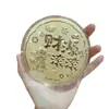 Bolo Dourado de Bolinhas de Água Ouro Puro Fique Rico Imediatamente 520 Feliz Aniversário Paz e Alegria Lembrança Grande Bolo Presente Ornamento