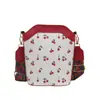 Bolso Bandolera Cubo de Cerezas Transfronterizo Bolso de Mujer 2025 Otoño Nuevo Empalme Color de Contraste Bolso de Hombro Estilo Étnico Bolso Cruzado