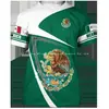 Tamanho Europeu Transfronteiriço Venda Quente Comércio Exterior Novo Estilo Esportivo Impressão Digital 3D Camiseta Masculina Manga Curta Série México Top