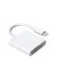 Leitor de Cartão SD/TF Dois em Um para Celulares Apple Leitor de Cartão de Memória OTG Conversor de Carregamento Type-C