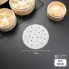 Papel para vaporera de grado alimenticio, tapete para vaporera antiadherente, resistente a altas temperaturas, papel redondo para bandeja de vaporera, tapete para vaporera de bollos al vapor