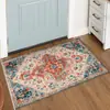 Alfombra Plegable Personalizada de Imitación Cachemir Estilo Bohemio Felpudo para Puerta Principal Decoración de Sala de Estar Balcón Esterilla Antideslizante