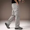Pantalones de trabajo retro americanos para hombre, nuevo estilo primavera/verano 2026, pantalones casuales holgados de pierna recta ancha para hombre