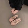 Chinelos Meio Meia Estilo Fada Gentil para RV Primavera/Verão 2024 Novo Estilo Francês Elegante Nicho Vestido Sapatos de Noite com Solado Macio
