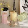 Molde de Silicona para Vela 3D de Abeja y Panal Cruz de Amapola DIY Aromaterapia Jabón de Panal Molde para Pastel Sin
