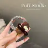 Lindo Diseño de Hilo Goma para Cola de Caballo Cuerda para el Cabello de Calabaza Dulce Cuerda para el Cabello de Niña de Dibujos Animados Banda Elástica