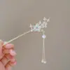 Pasador de Flor con Borla Estilo Antiguo para Mujer, Gama Alta, Lujo Accesible, Pasador de Nicho, Accesorios Cheongsam Dinastía Han, Pasador de Moda Super Hada