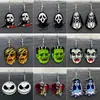 Pendientes en Y de Halloween Transfronterizos Nochebuena Pesadilla Calavera Personaje de Terror Pendientes Acrílicos Venta Directa de Fábrica