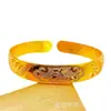Chapado en oro cobre 10% apertura Pulsera de moda Longfeng Fu festiva de boda Pulsera Longfeng fabricantes de joyería al por mayor