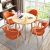 Mesa e Cadeiras de Negociação de Luxo Nórdico Venda de Conjuntos Escritório Moderno Simples Loja de Chá com Leite Mesa de Jantar Apartamento Pequeno em Casa Mesa Redonda