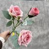 Rosas de Diamante Simuladas de 3 Cabeças, Decoração de Sala de Estar, Enfeites Florais de Mesa, Buquês Biônicos, Flores de Mão, Fornecimento Transfronteiriço