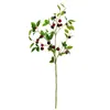 Fruta Artificial Galho Grande Árvore de Frutas Mirtilo Galho Folhas Verdes Galho de Frutas Vermelhas Decoração de Casa Flor Artificial Engenharia Paisagismo Arranjo de Flores Artístico