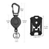 Llavero Metálico Negro Transfronterizo de Fácil Extracción Mosquetón de Alta Resistencia para Exteriores Anti-Pérdida Hebilla de Fácil Extracción Colgante para Mochila Venta al Mayoreo