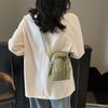 Bolso Cuadrado Pequeño de Tela Popular de Este Año para Mujer 2025 Nuevo Bolso de Hombro Ligero con Cordón para Viaje Bolso Bandolera Simple