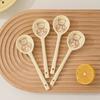 Oso Suerte Vajilla Infantil Set de Plato y Tazón Cerámica Tazón y Plato Tazón para Arroz Tazón con Doble Asa Oso Suerte Vajilla Infantil