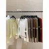 Camisa Base Feminina Hers Sweet Autumn Estilo Minimalista Básica Versátil Slim-Fit Ajuste na Cintura Gola Redonda Manga Longa 66753