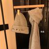 Chapéu de Tricô de Cachorro Dachshund para Crianças Quente de Inverno Versátil Estudante À Prova de Frio Proteção para Orelhas Fofo Conjunto de Duas Peças de Chapéu Cachecol para Homens