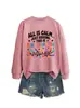 Todo está en Calma Solo Sitio Independiente de Lista de Deseos de Amazon Moda Casual para Mujer Otoño e Invierno Nueva Sudadera 2024