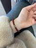 Pulseira Feminina Roxo Cinnabar Dourado com Areia de Alto Teor, Estilo Casal Jade Hetian Estilo Chinês Joia de Boa Sorte, 80% Cinnabar Real