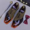 Sapatos de Couro Aston Grand Prix Sapatos Masculinos Couro Bovino Britânico Sapatos de Lã Casamento Noivo Negócios Sapatos Jovens