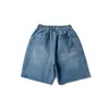 Ropa para Hombre Beijie 2026 Verano Nuevo Vintage Lavado Pantalones Cortos de Mezclilla Rectos para Hombre, Corte Holgado, Pantalones Casuales de Longitud Media para Pareja