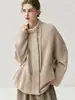 ¡Otoño e Invierno 25 Años! Chaqueta de Cachemir Artístico Estilo Coreano Otoño e Invierno para Mujer Chaqueta Cardigan de Cachemir de Color Sólido con Cuello Alto y Cremallera