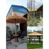 Telhado de palha simulado, guarda-sol de palha plástico, pavilhão de palha com cola quente, palha simulada, grama artificial de resina, estilo retrô e antigo