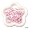 [rosa] contas soltas de vidro conjunto de contas de roda contas redondas diy feito à mão material de contas acessórios de pulseira