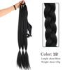 Peluca Trenza Moda Infantil Peluca de Fibra Química Trenza Larga Envoltura Banda para el Cabello Simulación Natural Peluca Trenza Cola de Caballo