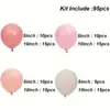 Set de Globos Vintage Rosa y Blanco de 95 Piezas Más Vendido Transfronterizo para Niñas y Niños, Decoración para Fiestas de Cumpleaños Bohemias y Escenas de Bodas