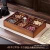 Nueva caja de almacenamiento de bocadillos de nueces chinas, caja de frutas secas con rejilla de Año Nuevo para sala de estar y hogar, caja de dulces con semillas de melón, plato de fruta de madera maciza