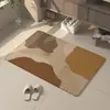 Alfombra de Piso Tejida de Lino para Baño 2026 Estilo Nuevo Entrada al Baño Absorción de Agua Secado Rápido Felpudo Antideslizante para Lavabo