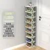 Estante Estrecho Plegable para Zapatos Estante Pequeño para Zapatos Doméstico Estante para Zapatos de Oficina Dormitorio Ahorro de Espacio Almacenamiento en Huecos Gabinete Pequeño para Zapatos